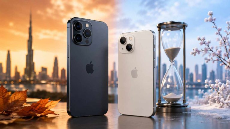 Seasonal Smartphone Time Contrast