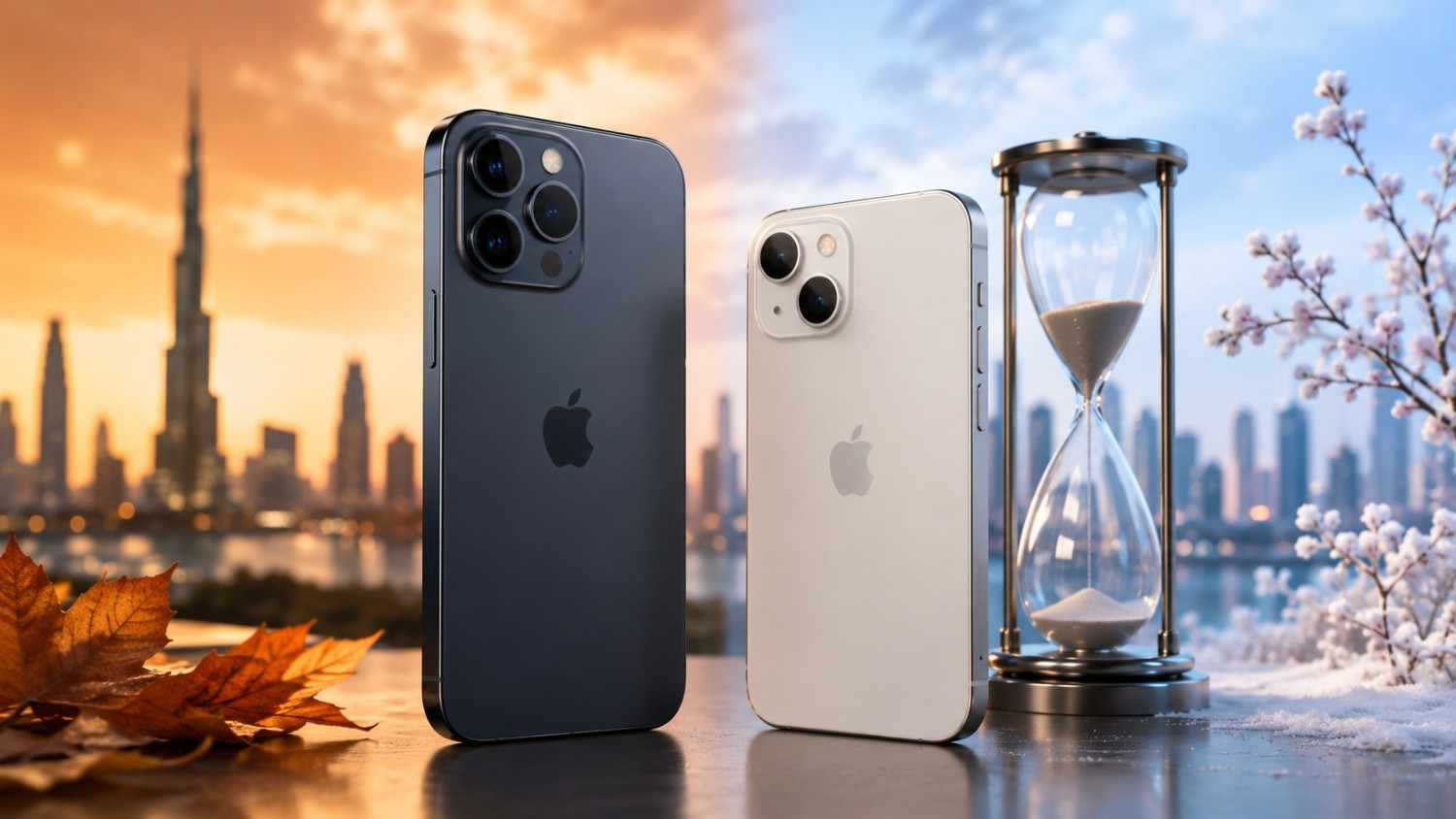Seasonal Smartphone Time Contrast